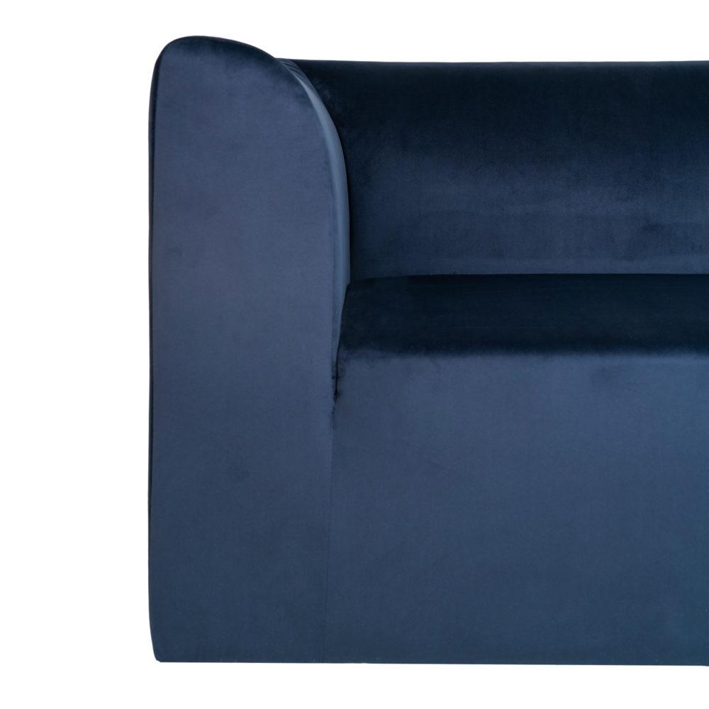 Galla Lounge Sofa Højrevendt - Blå velour