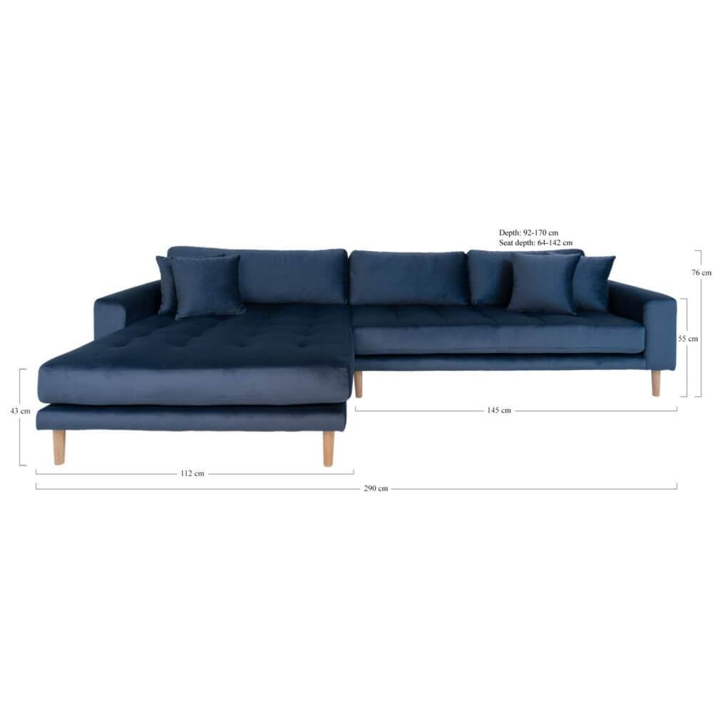 Antego Lounge Sofa Venstrevendt - Mørkeblå